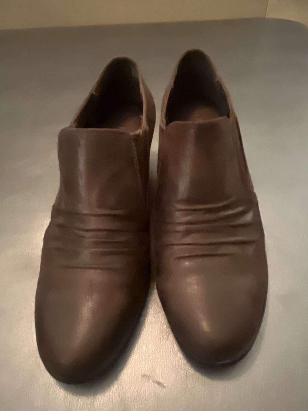 Kim Rogers Brown Slip-On Low Heel Shoes